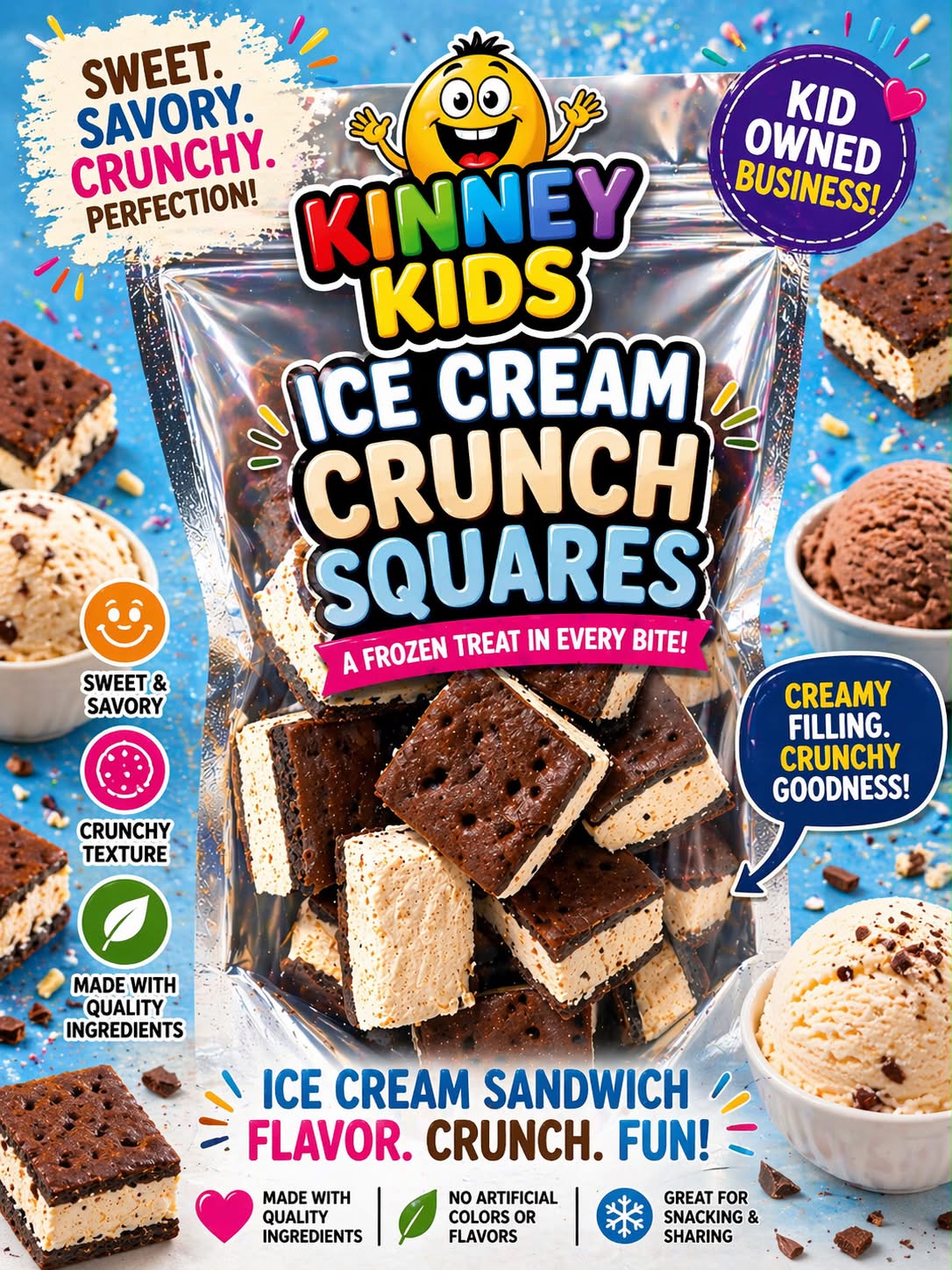 Ice Cream Crunch Squares